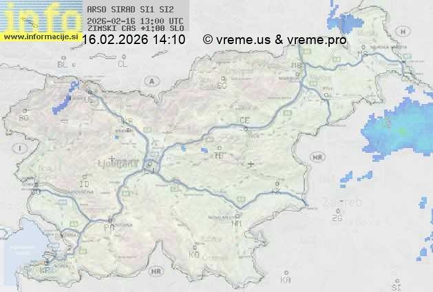 Radarska karta padavin