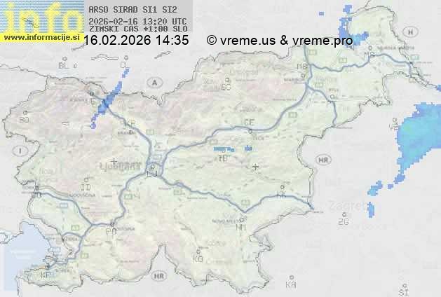 Radarska karta padavin