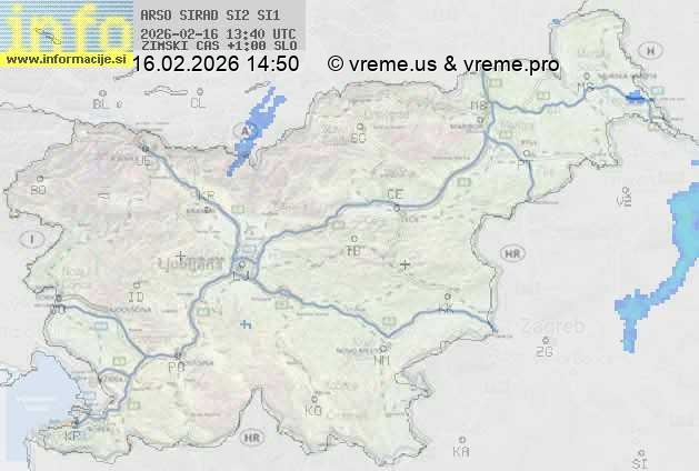 Radarska karta padavin