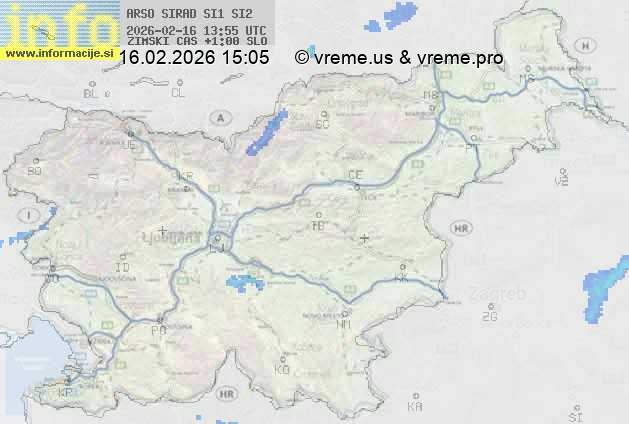 Radarska karta padavin