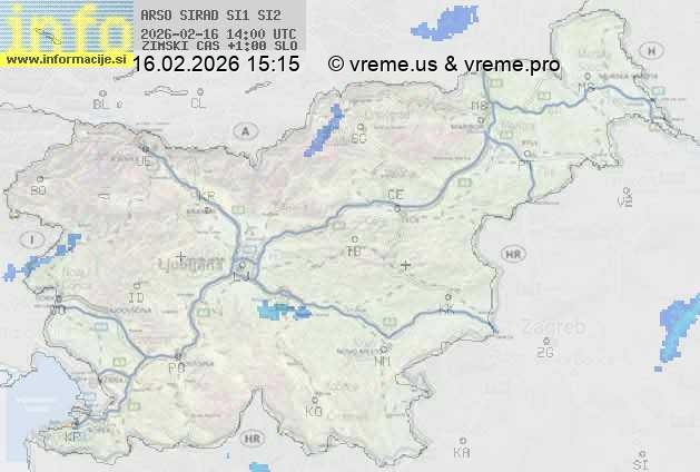 Radarska karta padavin