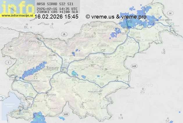 Radarska karta padavin