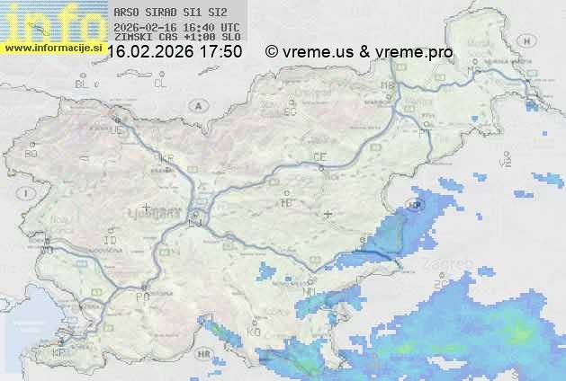 Radarska karta padavin