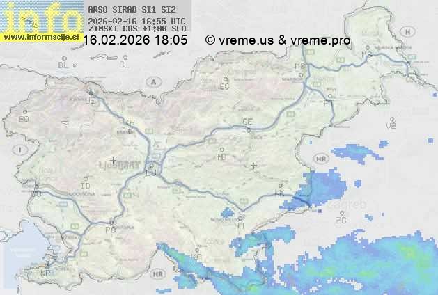 Radarska karta padavin