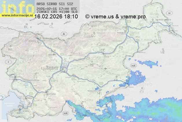 Radarska karta padavin