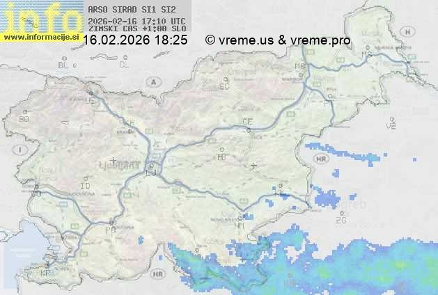 Radarska karta padavin