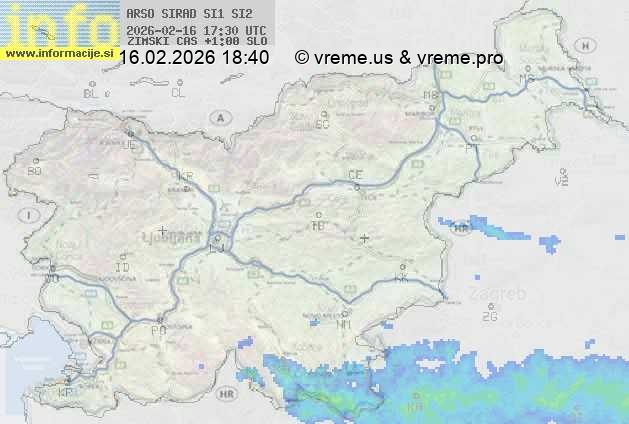 Radarska karta padavin
