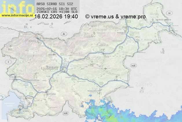 Radarska karta padavin