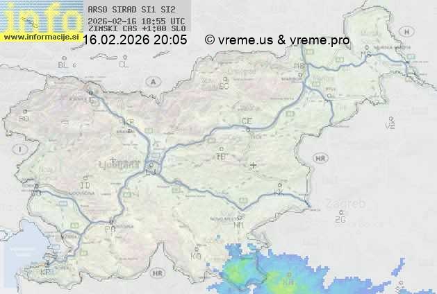 Radarska karta padavin