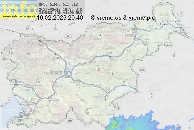 Radarska karta padavin