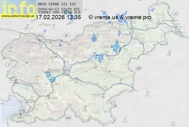 Radarska karta padavin