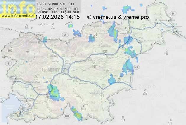 Radarska karta padavin
