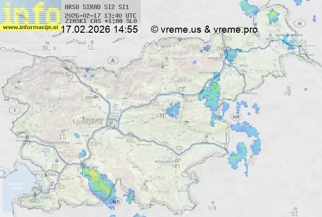 Radarska karta padavin