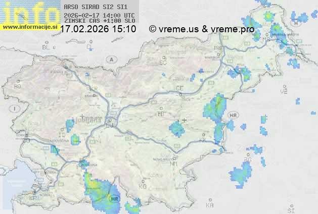 Radarska karta padavin