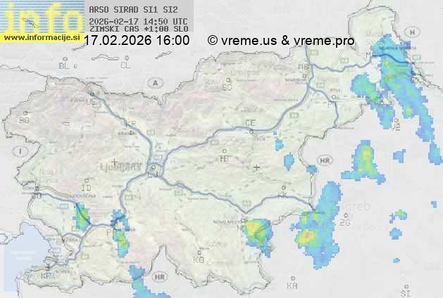 Radarska karta padavin