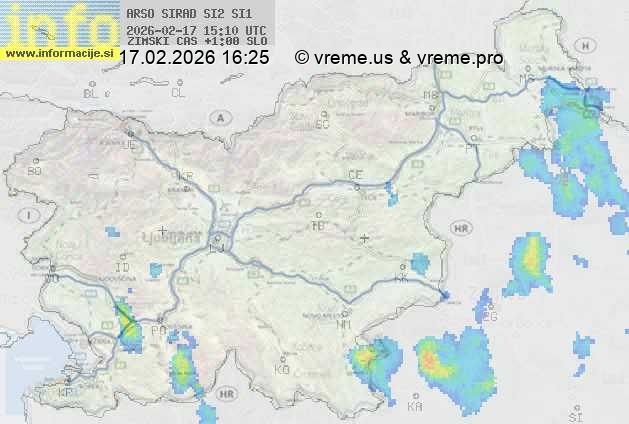Radarska karta padavin