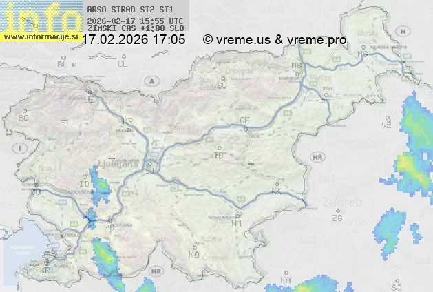 Radarska karta padavin