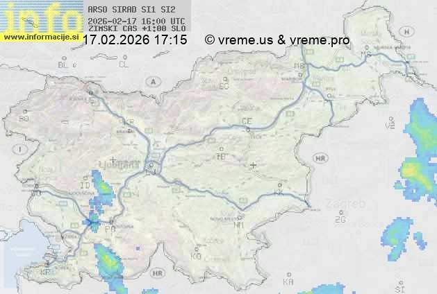 Radarska karta padavin