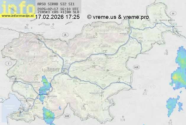 Radarska karta padavin