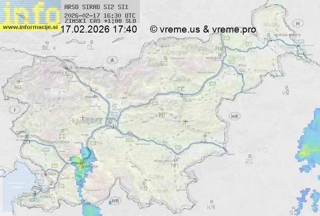 Radarska karta padavin