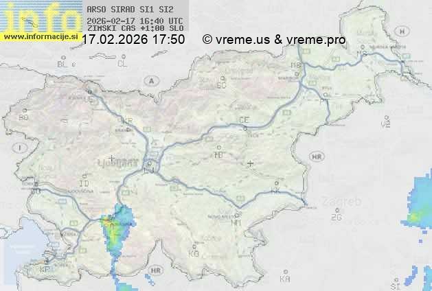 Radarska karta padavin