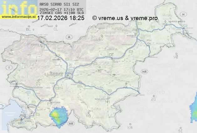 Radarska karta padavin