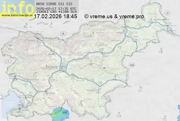 Radarska karta padavin