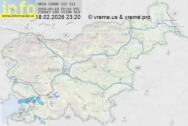 Radarska karta padavin