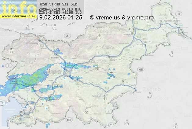 Radarska karta padavin