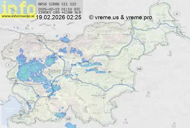 Radarska karta padavin