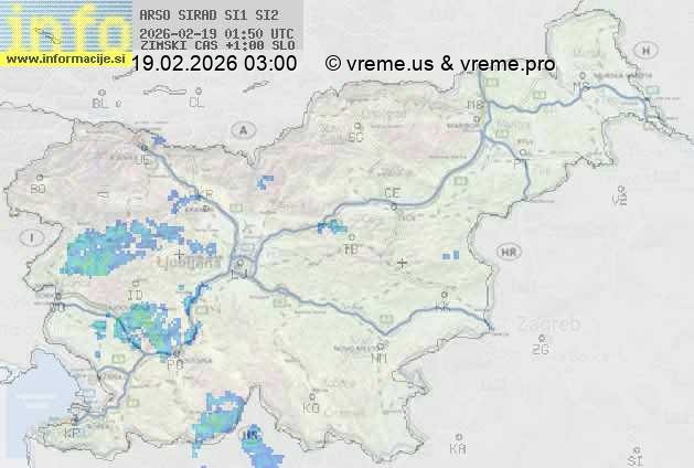 Radarska karta padavin