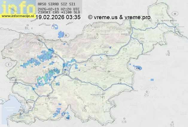 Radarska karta padavin