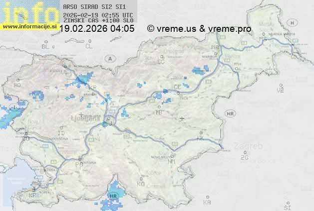 Radarska karta padavin