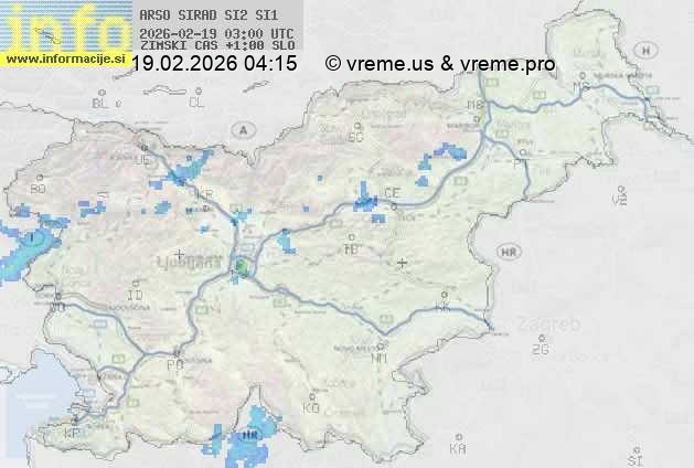 Radarska karta padavin