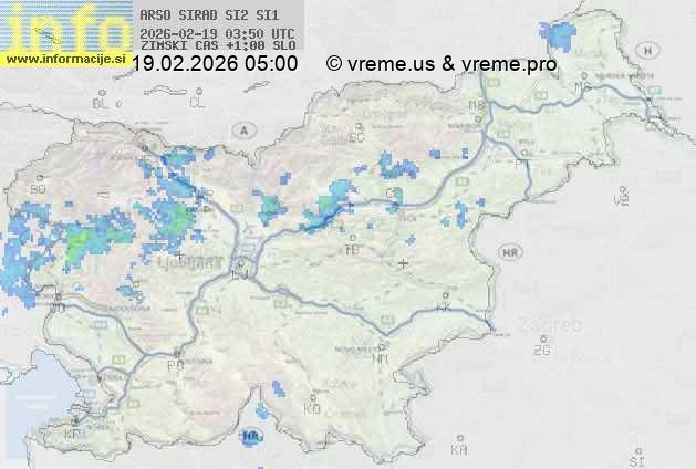 Radarska karta padavin