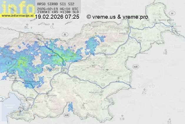 Radarska karta padavin