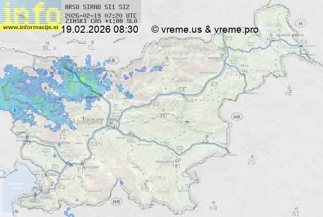 Radarska karta padavin