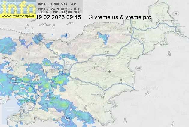 Radarska karta padavin