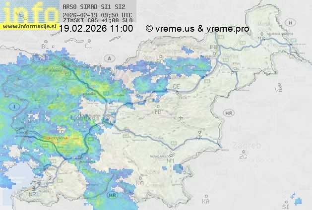 Radarska karta padavin