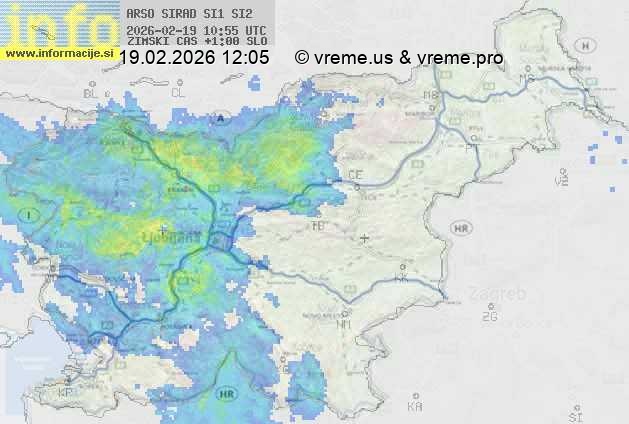 Radarska karta padavin
