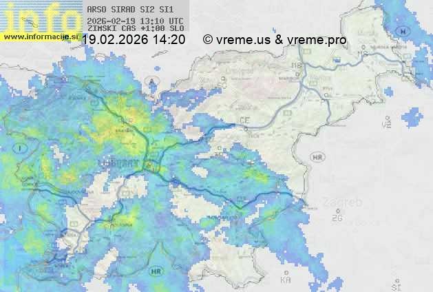 Radarska karta padavin