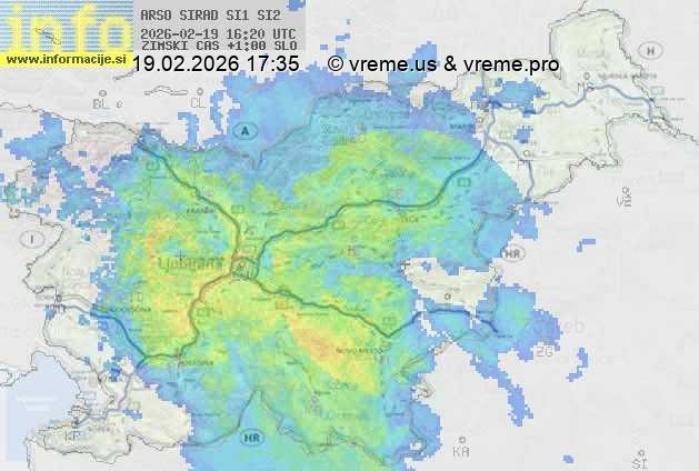 Radarska karta padavin