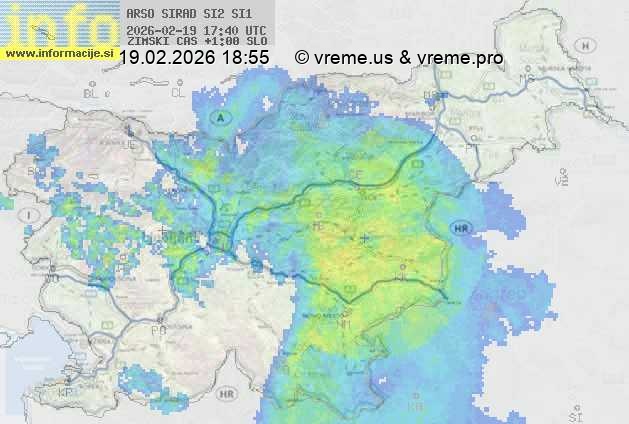 Radarska karta padavin
