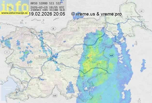 Radarska karta padavin