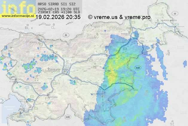 Radarska karta padavin