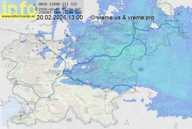 Radarska karta padavin