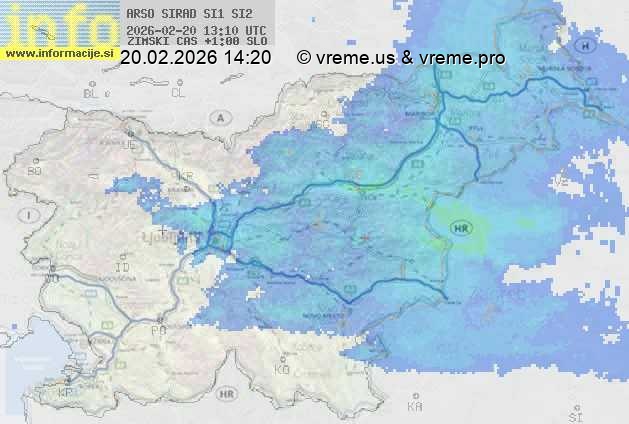 Radarska karta padavin