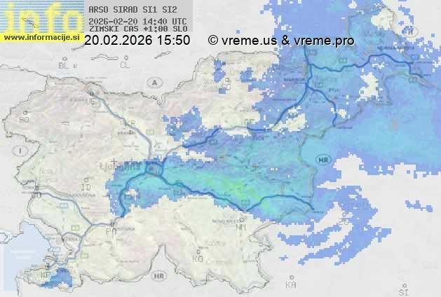 Radarska karta padavin