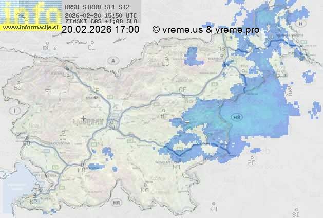 Radarska karta padavin