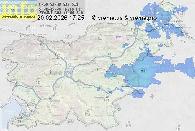 Radarska karta padavin